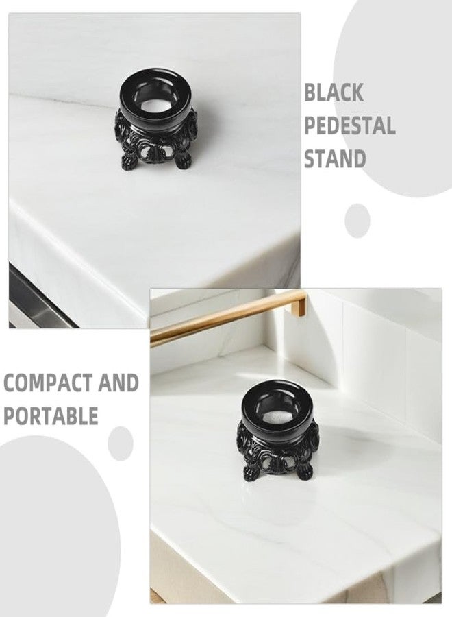 RORPOIR 3Pcs Wooden Dispaly Stands Gazing Ball Standing Quartz Ball Holder Globe Stone Decoration Display Pedestals for Crystal Sphere - Image 4